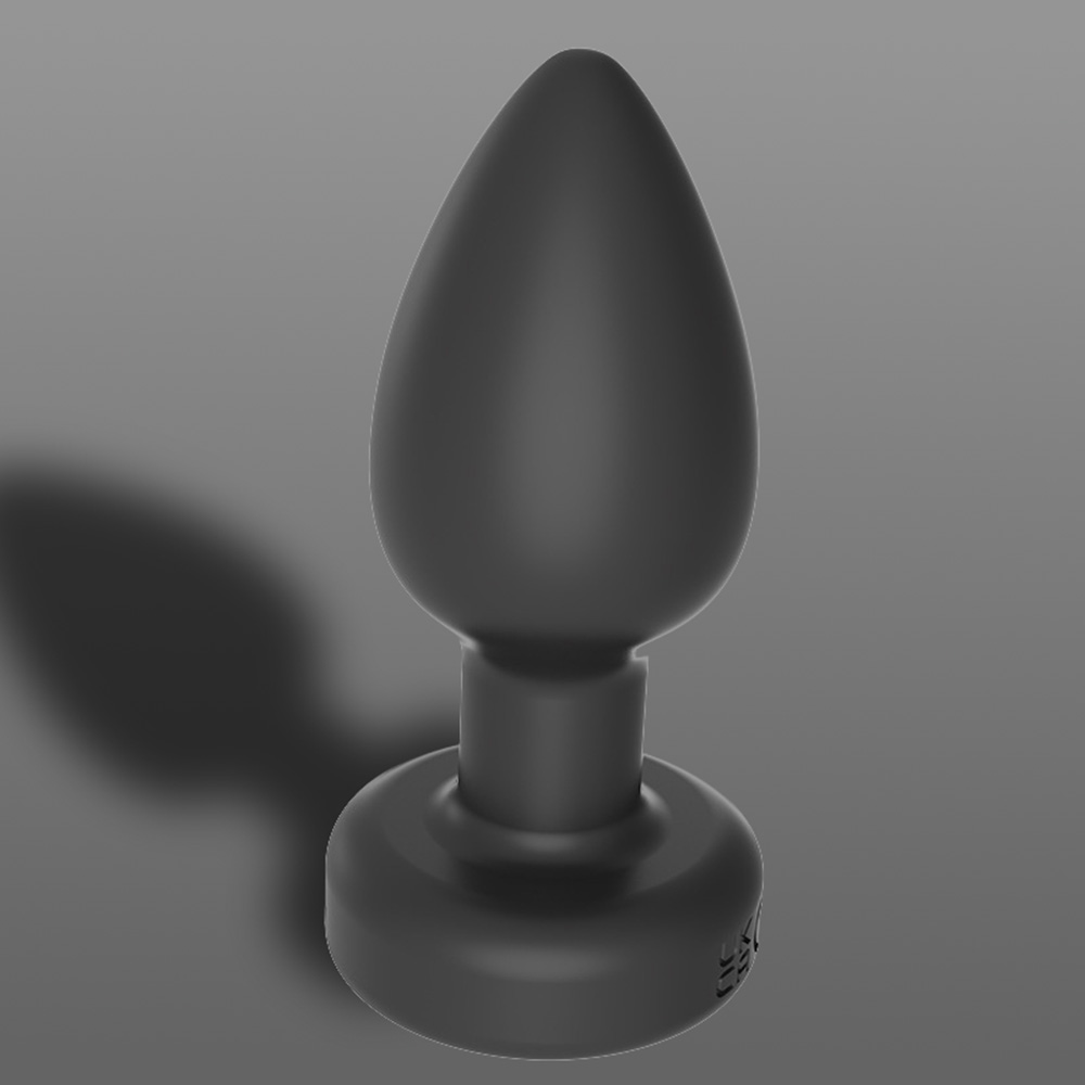 Matte Black Silicone Vibrating Plug, Unisex, Skin-Friendly & Safe, Rechargeable Design