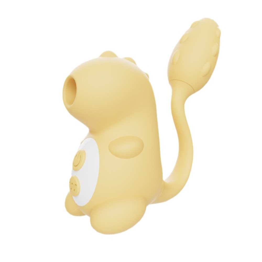 Little dinosaur jumping egg-shaped tongue licking and sucking vibration massager cute design