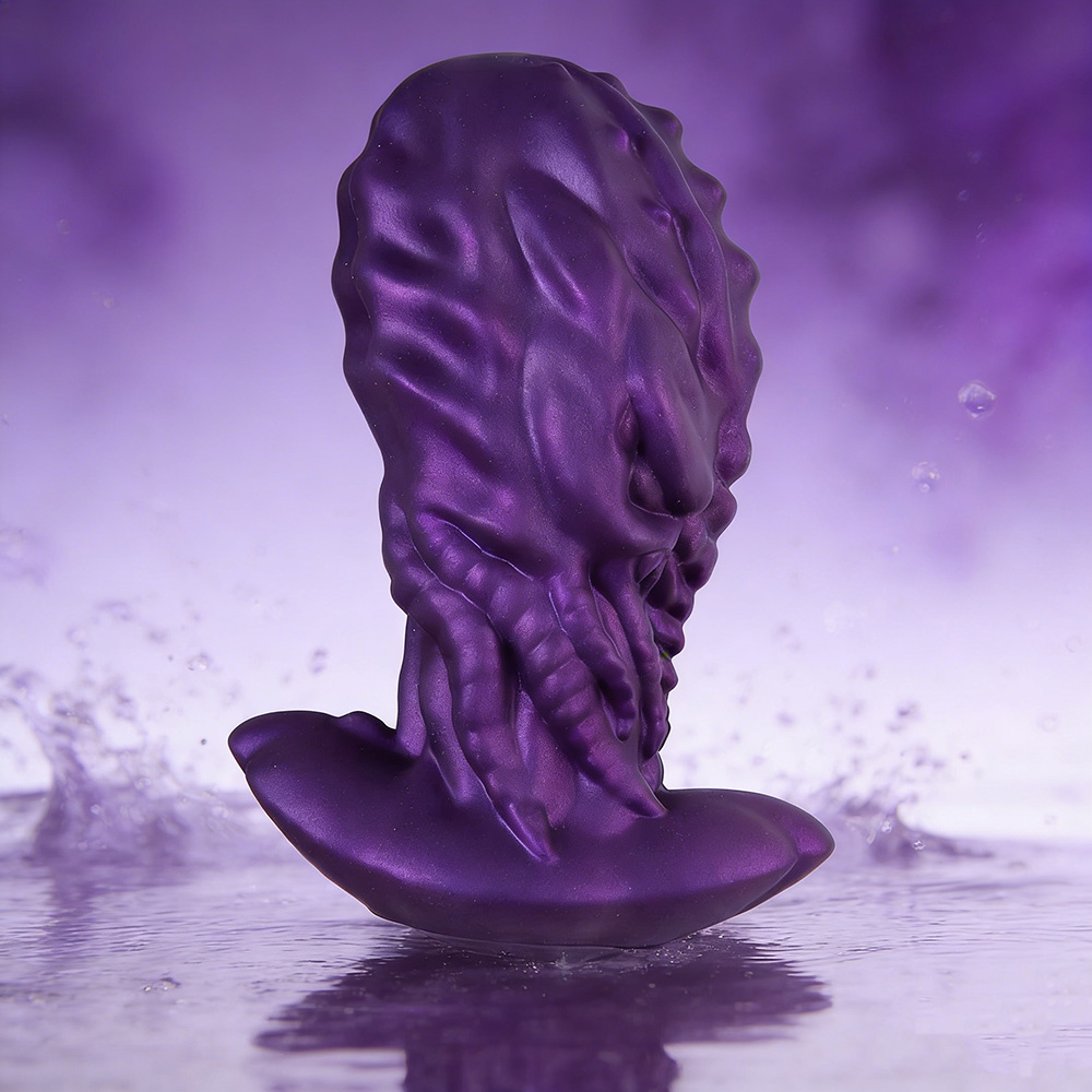 Deep Purple Cthulhu Silicone Massager, Tentacle Texture, Multi-Size Optional, Unlock Fantasy Private Pleasure