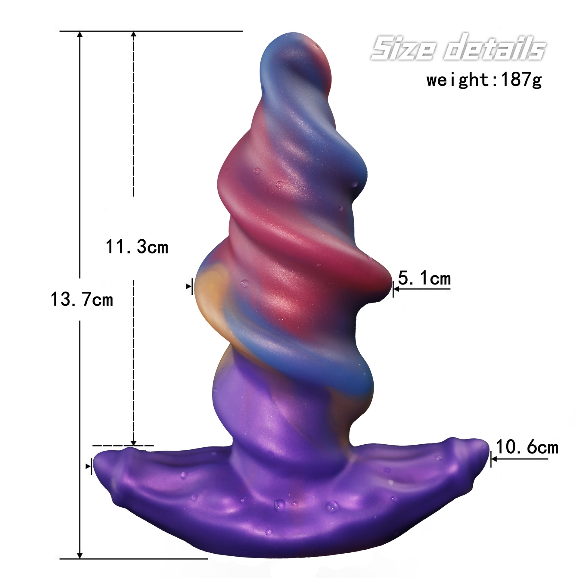 A large, spiral-shaped tentacle with a rubber-like texture, specially designed for women, featuring excellent flexibility and a unique appearance.