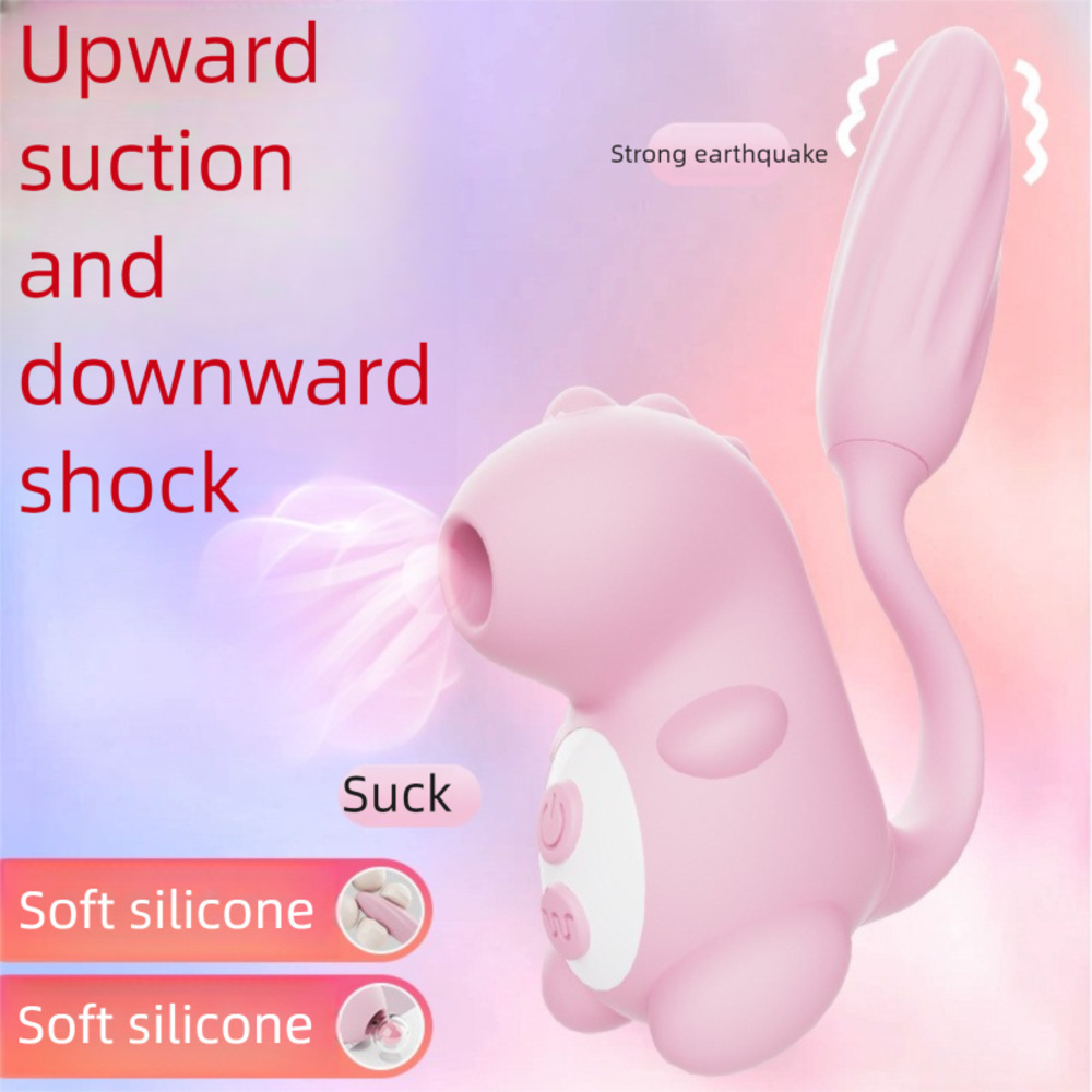 Little dinosaur jumping egg-shaped tongue licking and sucking vibration massager cute design