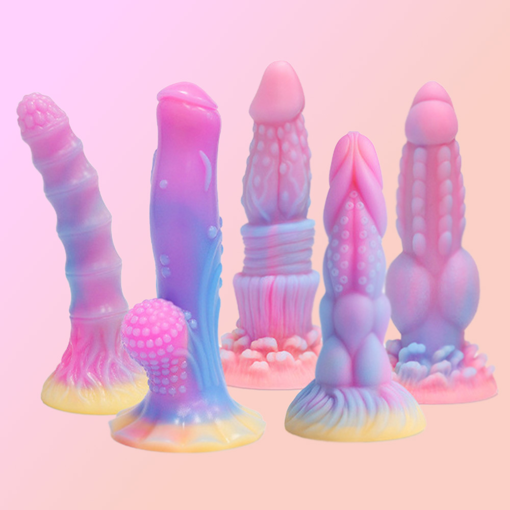 Colorful Silicone Monster Massage Stick, combining traditional craftsmanship with a new design appearance