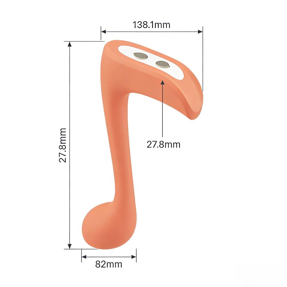 Silicone music-shaped personal massage device - Women's multi-frequency vibration wearable smart toy