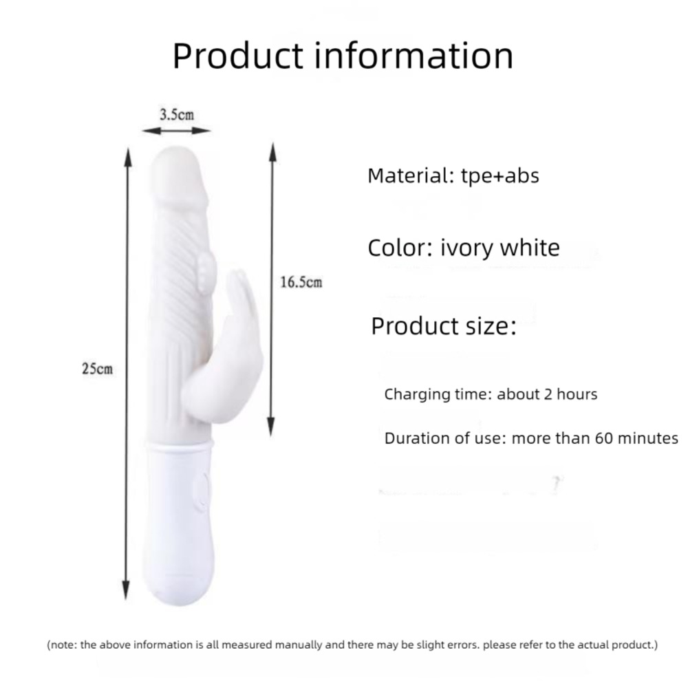 Threaded rotating ball vibrating youth style electric G-spot sex toy with honey bean rabbit ears and vibrating ears for sexual pleasure.