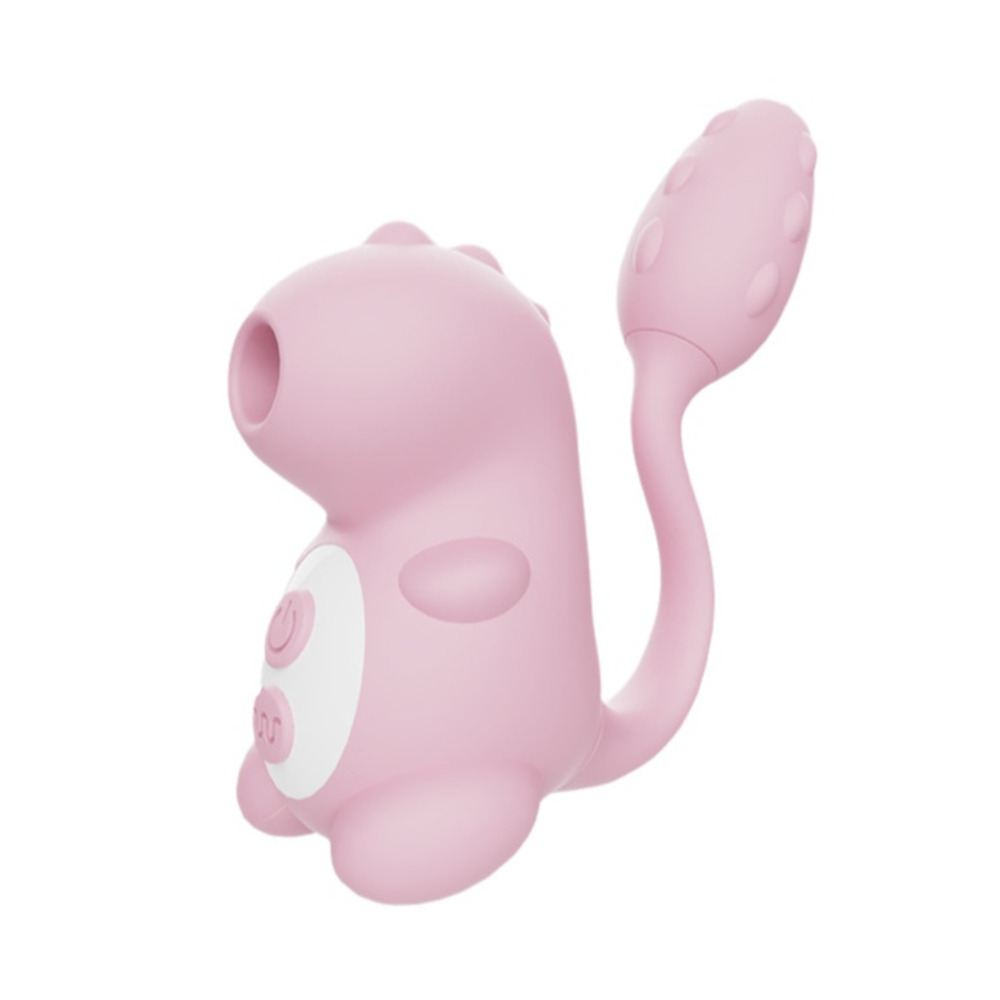 Little dinosaur jumping egg-shaped tongue licking and sucking vibration massager cute design