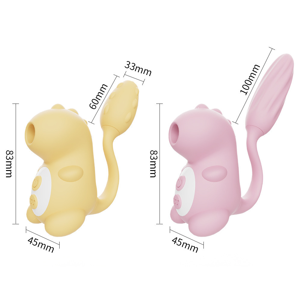 Little dinosaur jumping egg-shaped tongue licking and sucking vibration massager cute design