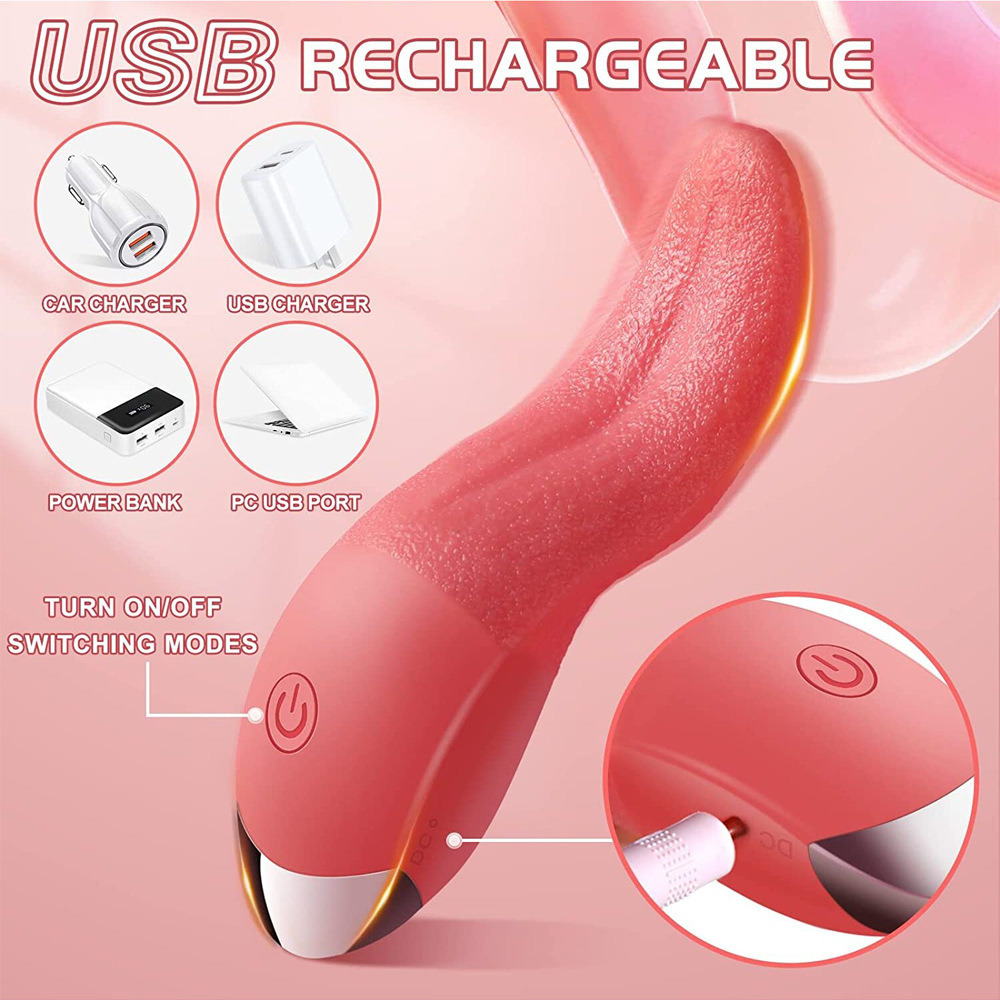 Indulge in Private Moments, Smart Tongue-Licking Massager, Multi-Speed Adjustable, Long-Lasting Battery