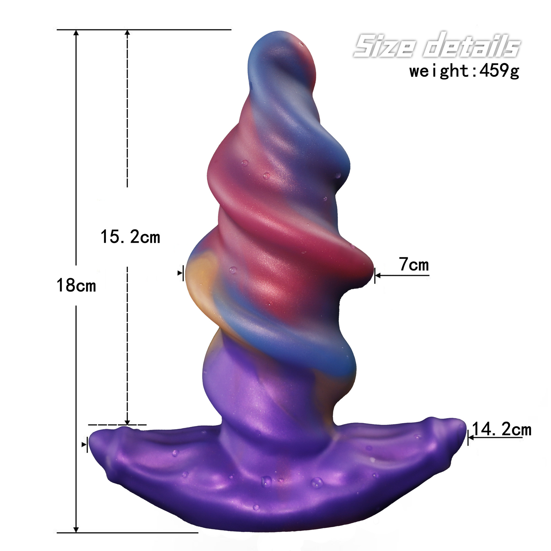 A large, spiral-shaped tentacle with a rubber-like texture, specially designed for women, featuring excellent flexibility and a unique appearance.