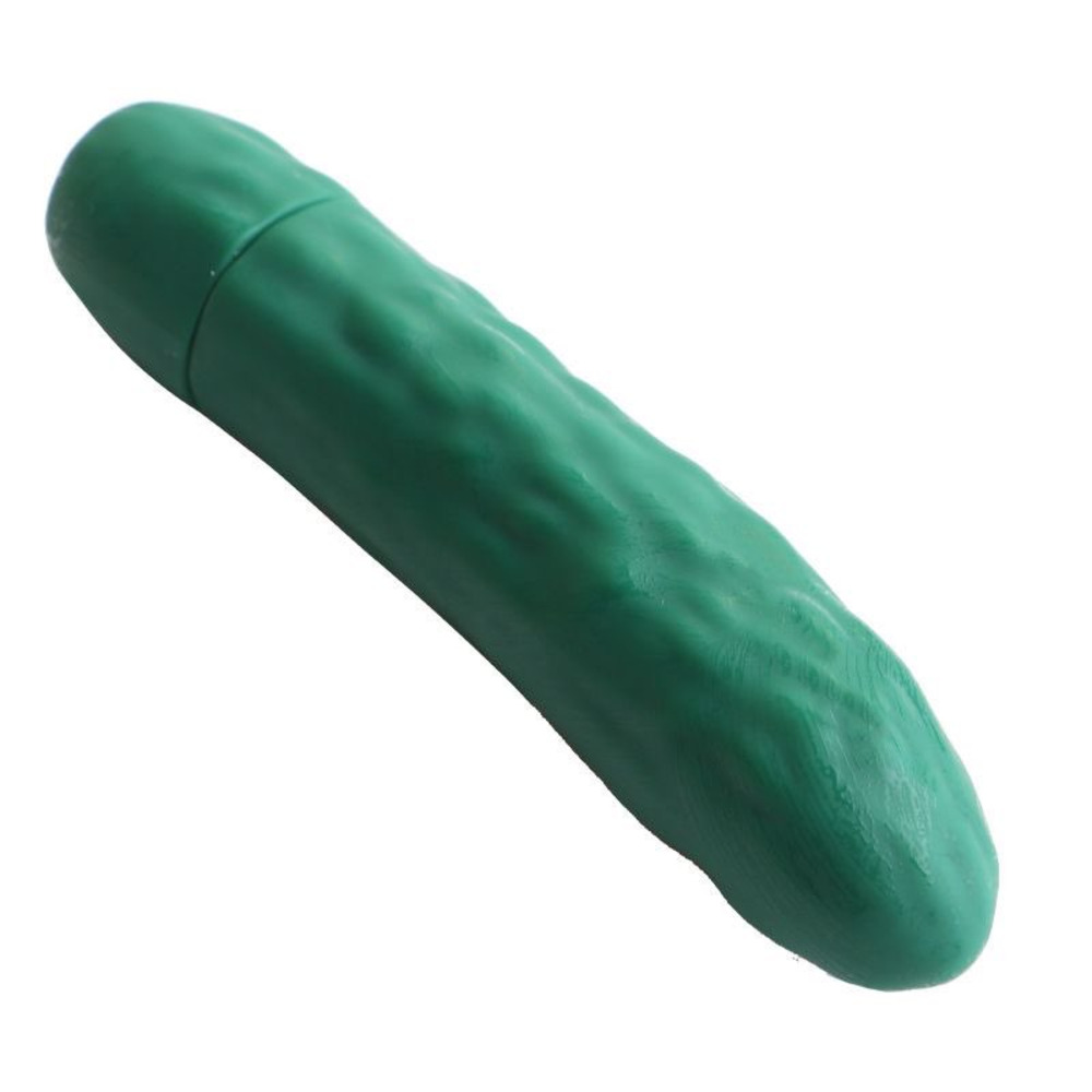 Vegetable combination cucumber-shaped silicone massage device, helps relax the mind and provides a gentle, skin-friendly fit.