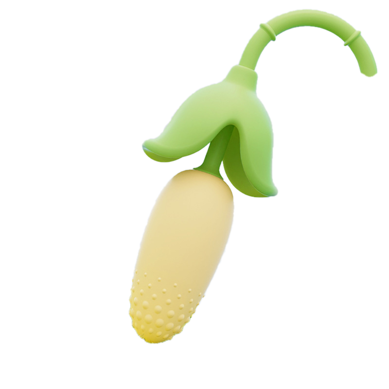 Vegetable combination cucumber-shaped silicone massage device, helps relax the mind and provides a gentle, skin-friendly fit.