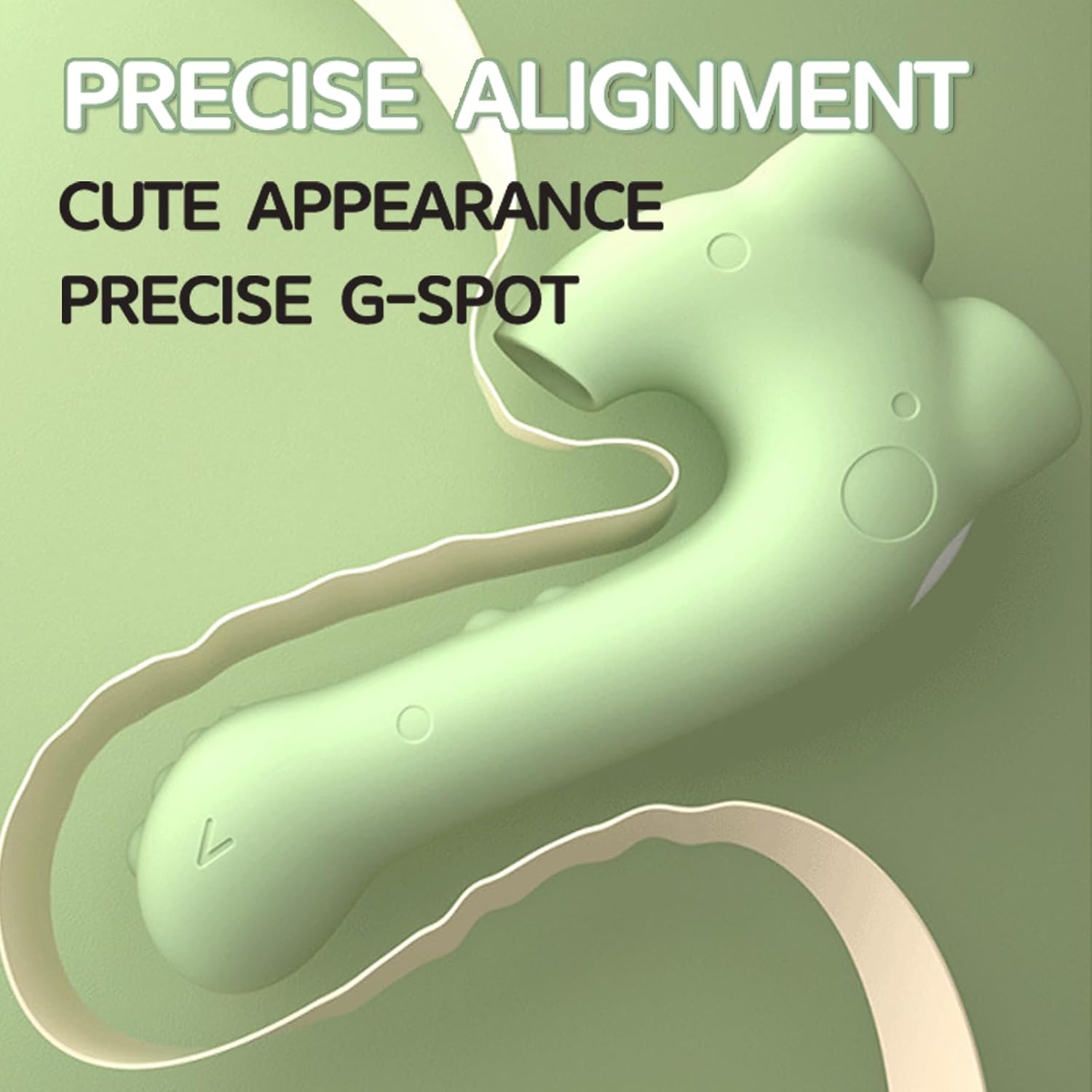 Matcha Dino Dual-Action Massager, Suction & Vibration Modes, Beginner-Friendly Self-Care Essential